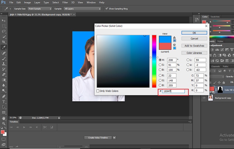 Color Picker Solid Color