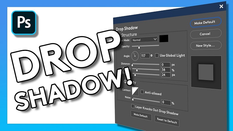 Drop Shadow trong photoshop